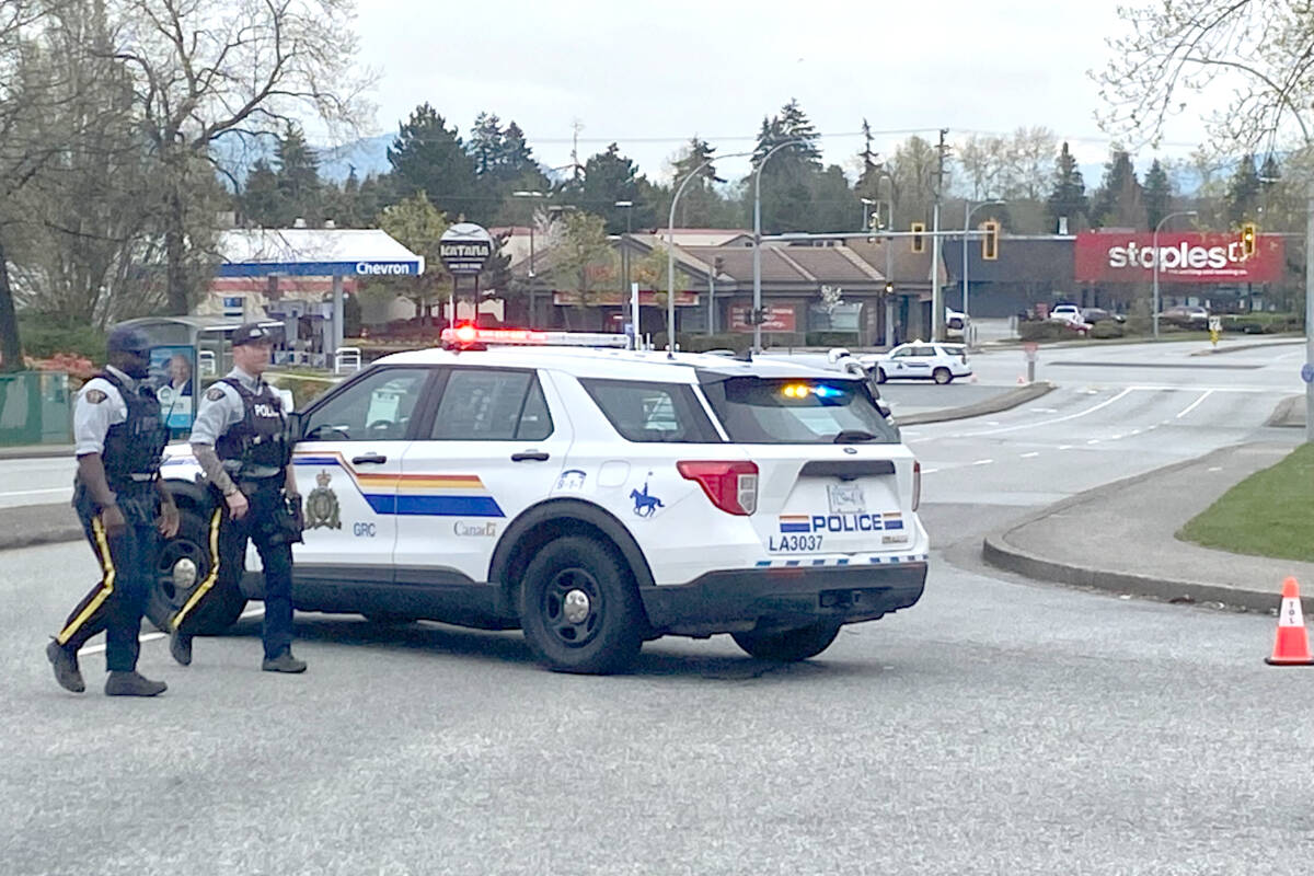 Police are investigating a shooting in the Willowbrook area on Wednesday, April 10, 2024. (Matthew Claxton/Langley Advance Times)