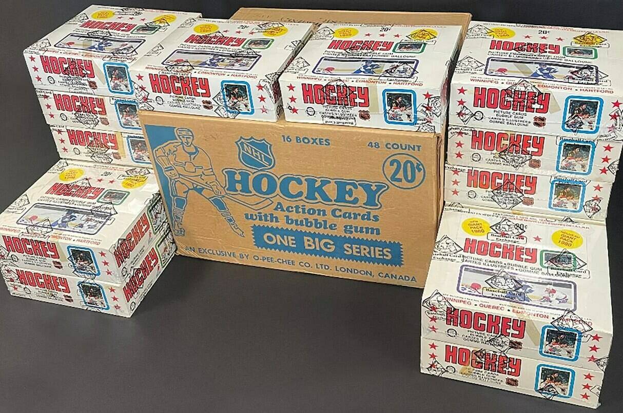 A man who says he was the winning bidder for more than a dozen unopened boxes of classic hockey cards uncovered in a Regina home says he’s feeling remorse over his $3.7-million-dollar purchase after hearing how sad the runner-up was upon losing out. A case containing 16 sealed boxes of O-Pee-Chee 1979-80 hockey cards is seen in an undated handout photo. THE CANADIAN PRESS/HO-Heritage Auctions