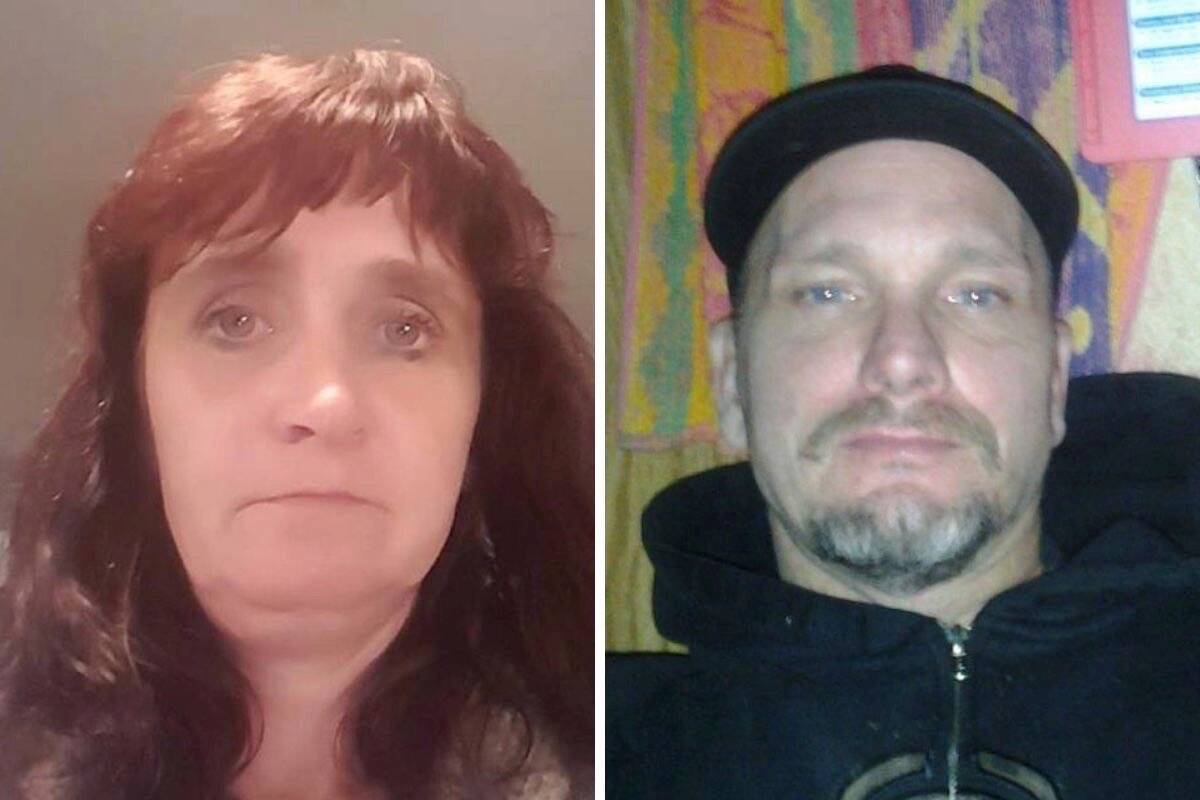 Nona McEwan and her boyfriend Randy Crosson, who held her hostage in Whalley on March 29, 2019. (Facebook images)