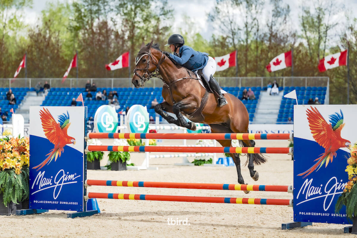 Aldergrove’s Kassidy Keith and Havana were winners of the week’s feature event at tbird, the $10,000 Maui Jim 1.40m Grand Prix, on Sunday, April 21. (tbird/Kady Dane Photography/Special to Langley Advance Times)