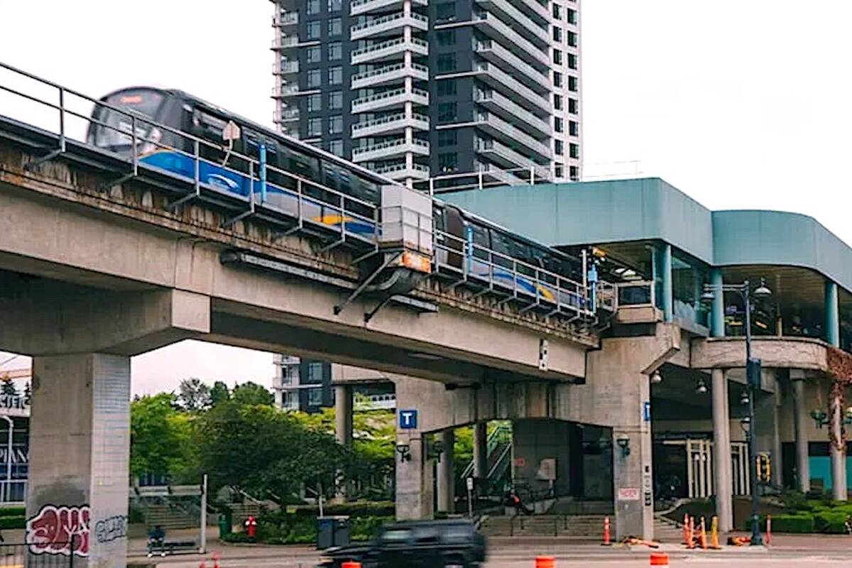 Surrey, which has significant growth in recent years around but not just transit hubs like the King George Skytrain station, finds itself among 20 communities targeted for additional housing. Other notable communities on the list include Nanaimo, Kelowna and Prince George.(Photo: translink.ca/kinggeorgeclosure)