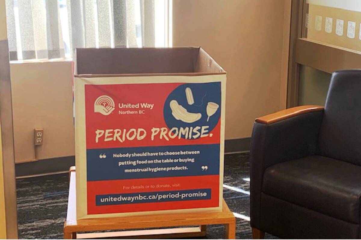United Way BC encourages local businesses and organizations to participate in the Period Promise campaign during the month of May. (Contributed)