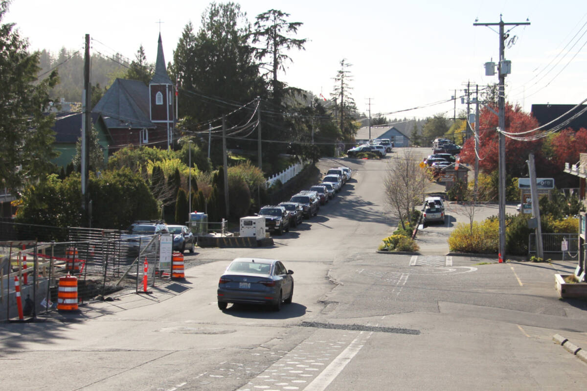 Tofino’s first crack at charging parking fees in its downtown core lost more money than it generated in 2023. (Andrew Bailey photo)