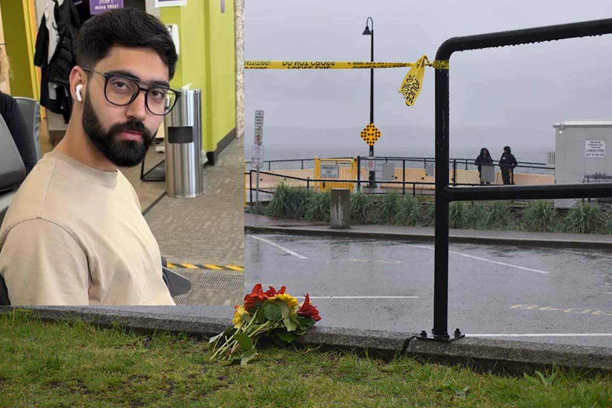 Kulwinder Singh Sohi was the victim of a fatal stabbing in White Rock, along the waterfront on the night of Tuesday, April 23. Dimitri Nelson Hyacinth of Surrey has now been charged with second-degree murder. (IHIT handout and Tricia Weel photo)