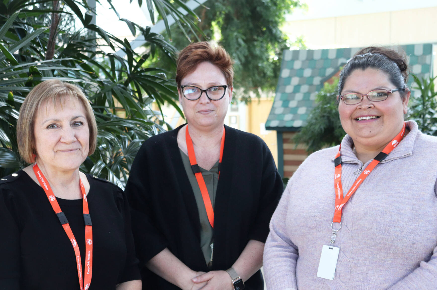 Nurses Deb Melvin, who is an Indigenous patient navigator, Indigenous Health Manager Jess McConnell and Indigenous Liaison Nurse Amanda Watts work at the West Coast General Hospital. (Alexandra Mehl photo)