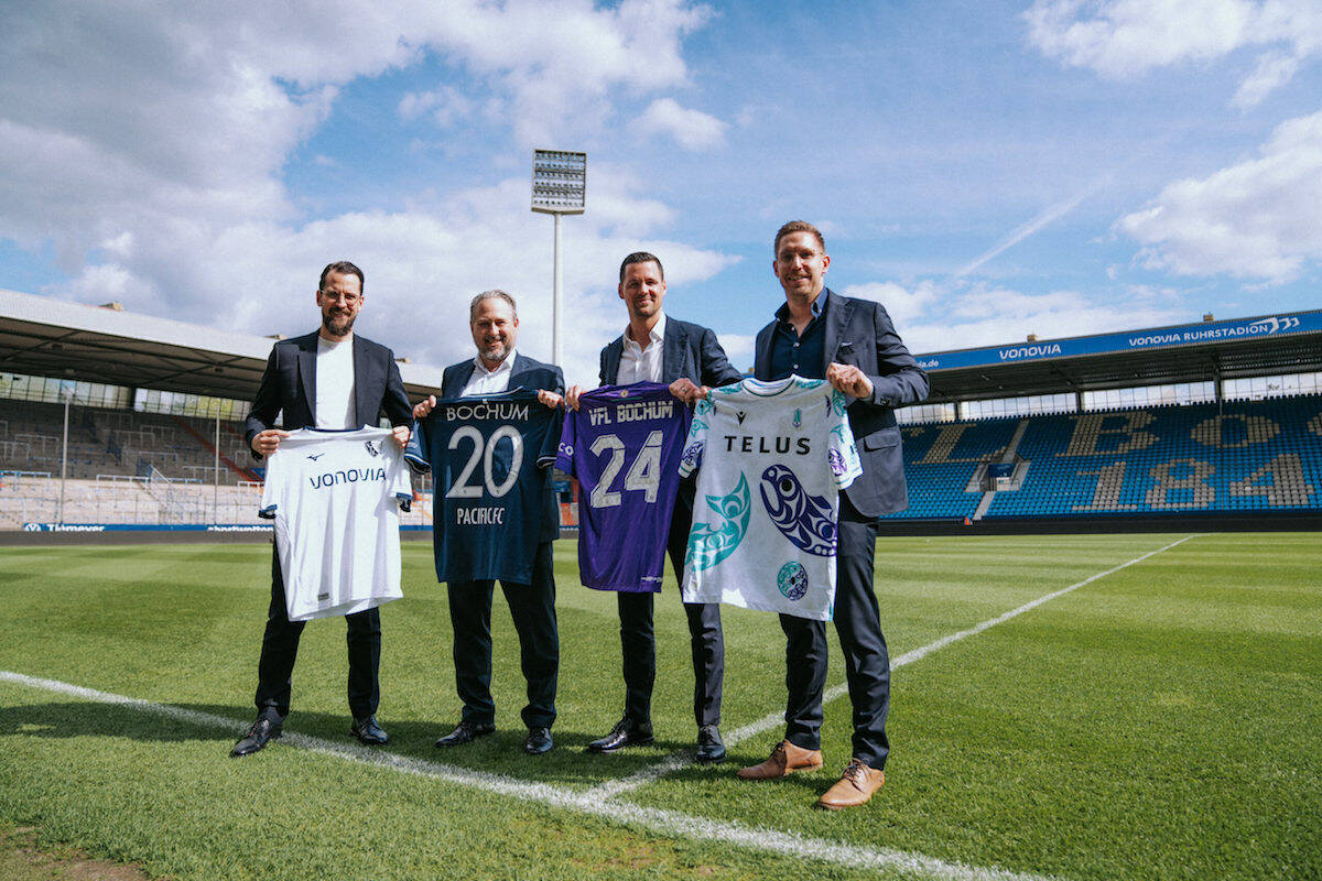 Pacific FC and VfL Bochum of Germany’s Bundesliga have entered a new partnership with an aim to develop both teams’ players and programs. (Courtesy of Pacific FC)