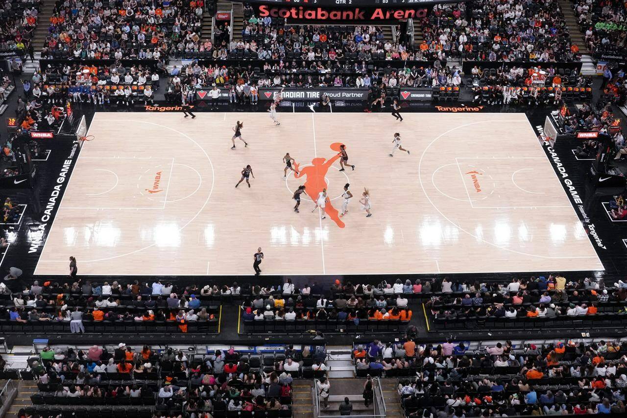 Several media reports say the WNBA is officially coming to Toronto. The Chicago Sky take on the Minnesota Lynx in WNBA pre-season basketball action in Toronto on Saturday May 13, 2023. THE CANADIAN PRESS/Chris Young