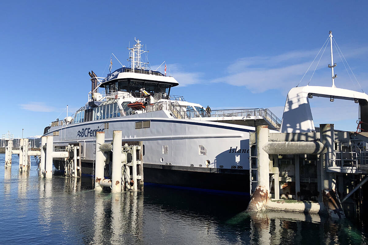 BC Ferries’ Island Nagalis at the Campbell River ferry terminal Jan. 29, 2023. The terminal’s webcam is slated to go online later this summer joining 30 webcams currently operating on BC Ferries’ minor routes. Photo by Alistair Taylor/Campbell River Mirror