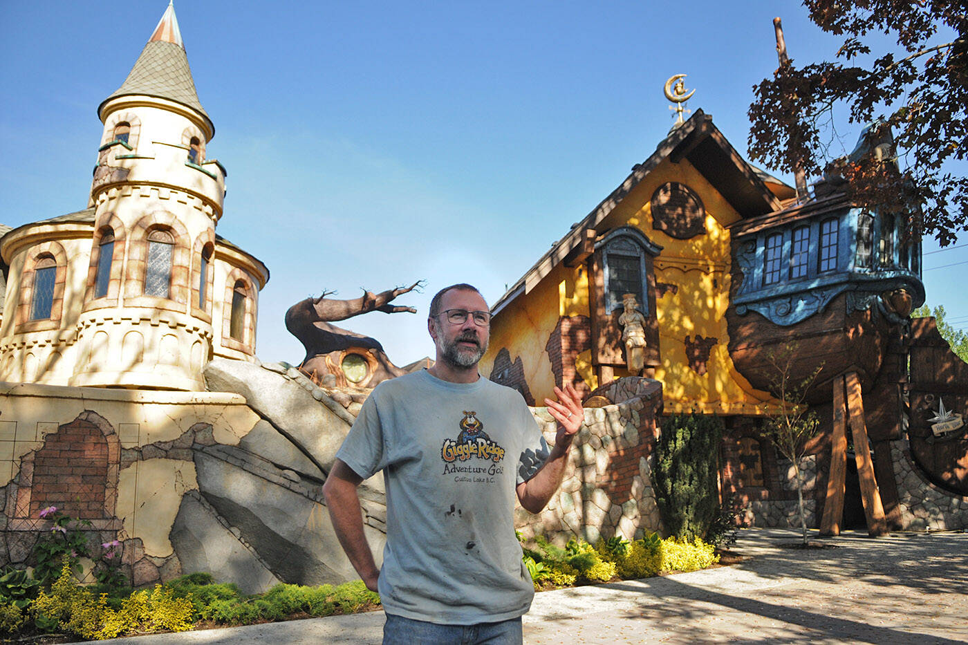 Peter Sawatzky, co-owner of Hazelnut Inn in Yarrow, stands outside the soon-to-be-open accommodation on May 9, 2024. (Jenna Hauck/ Chilliwack Progress)