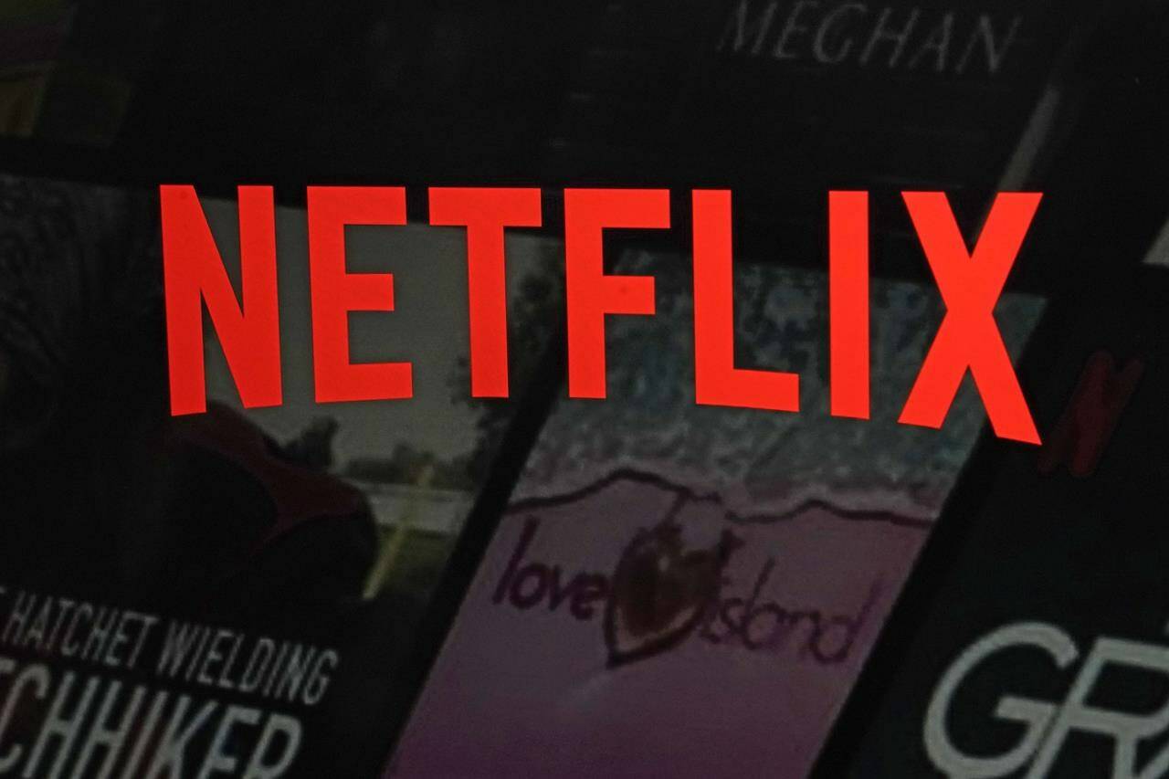 FILE - The Netflix logo is shown in this photo from the company’s website, in New York, Feb. 2, 2023. Netflix reports their earnings on Thursday, April 18, 2024. (AP Photo/Richard Drew, File)