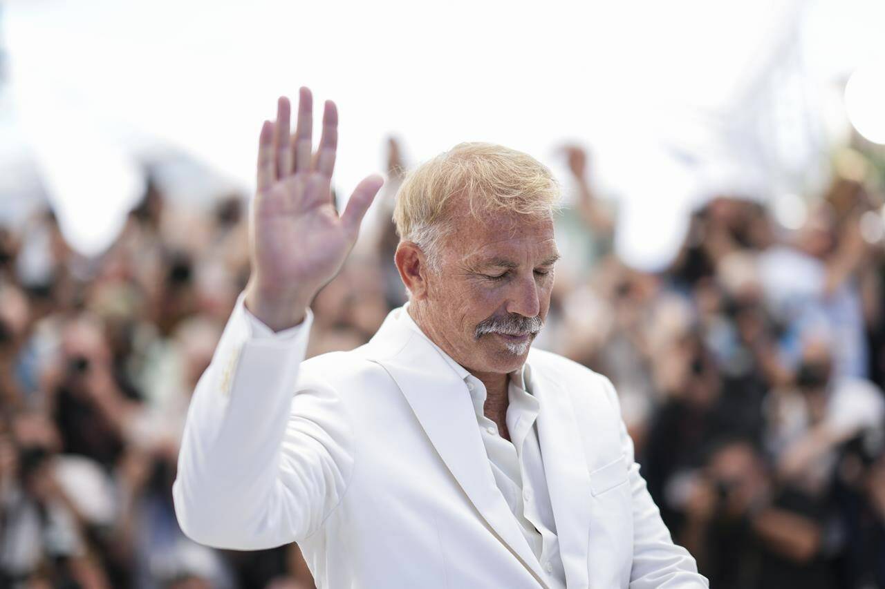 Kevin Costner poses for photographers at the photo call for the film ‘Horizon: An American Saga’ at the 77th international film festival, Cannes, southern France, Sunday, May 19, 2024. (Photo by Scott A Garfitt/Invision/AP)