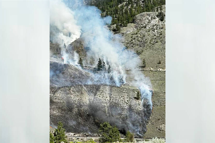 BC Wildfire Service is responding to a fire east of Spences Bridge that was discovered on the afternoon of May 24. (Photo credit: Matt Torgerson/Facebook)