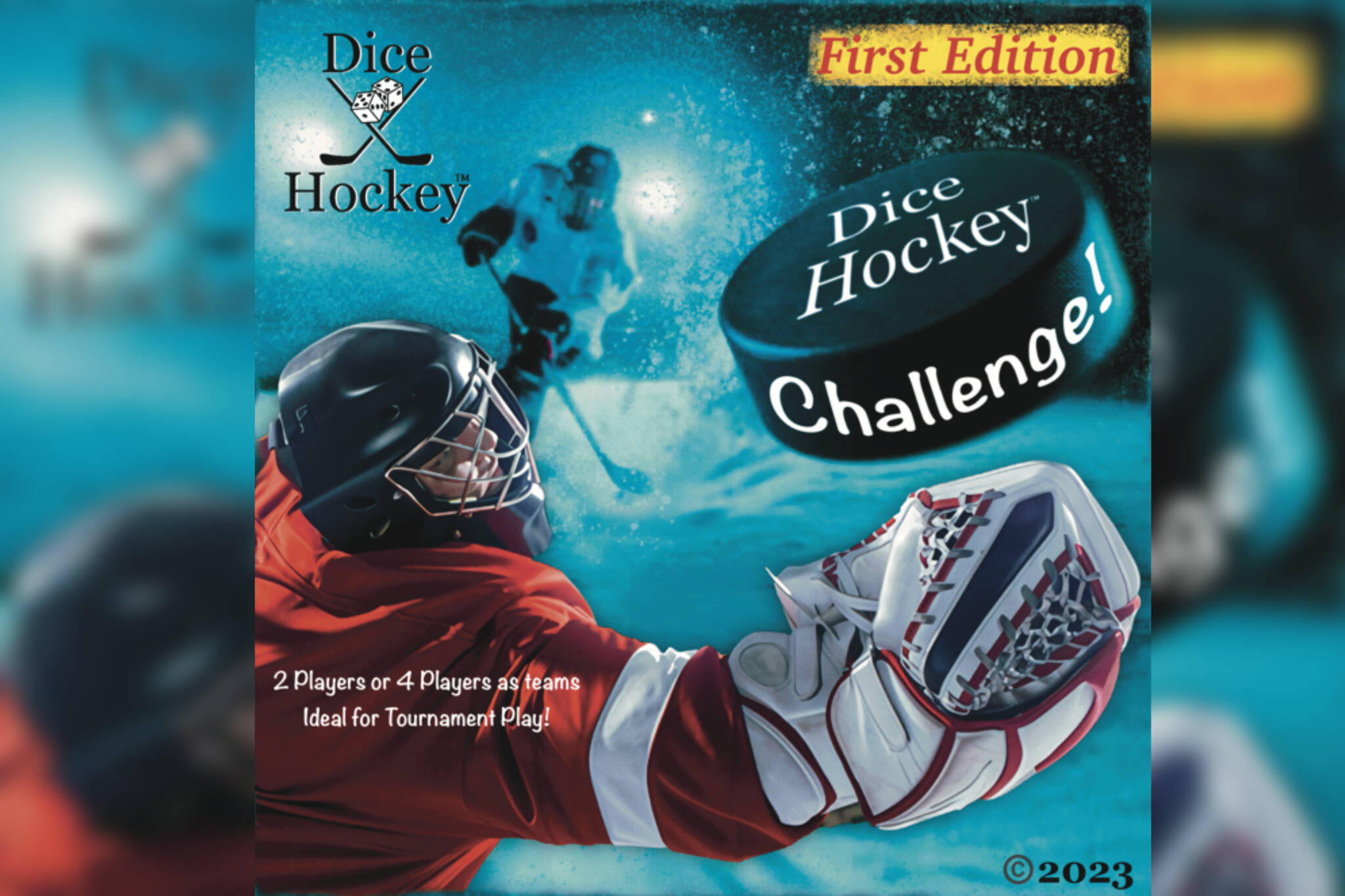 Courtenay couple Anne Doyle and David Laverton invented Dice Hockey Challenge, a family-friendly board game for all ice hockey fans. Photo submitted.