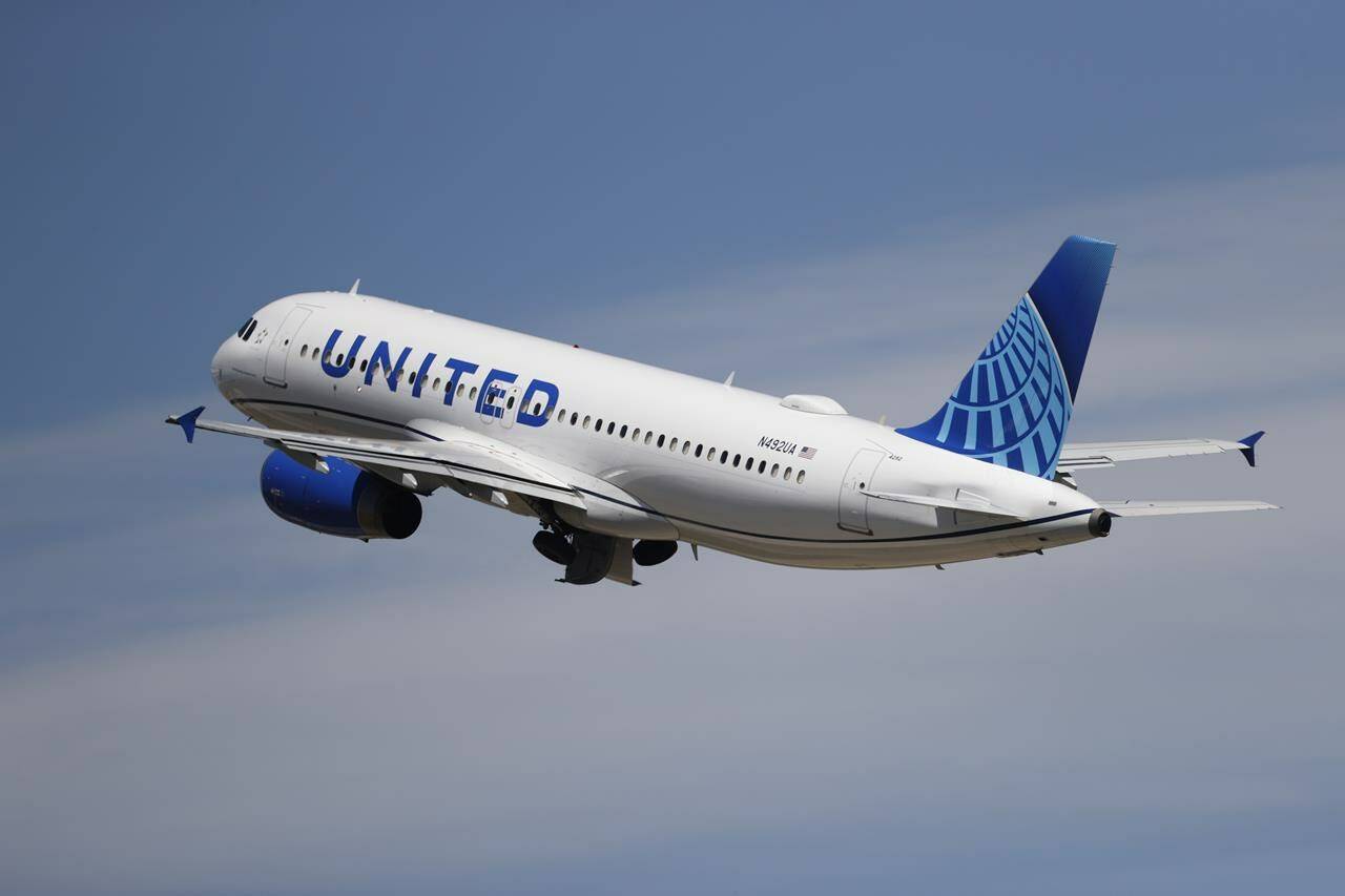 FILE - A United Airlines jetliner lifts off from a runway at Denver International Airport on June 10, 2020. Numerous passengers onboard a United Airlines flight from Vancouver to Houston on May 31, 2024 reported feeling ill. The airline says they all came from the same cruise. (AP Photo/David Zalubowski, File)