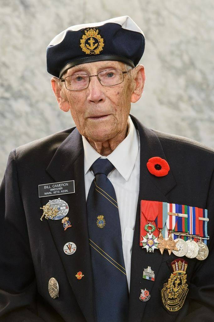 Second World War veteran William “Bill” Cameron died on Saturday, just hours before he was set to return to France to mark the 80th anniversary of D-Day. Cameron is seen in an undated handout photo. THE CANADIAN PRESS/HO-Veterans Affairs Canada, *MANDATORY CREDIT*