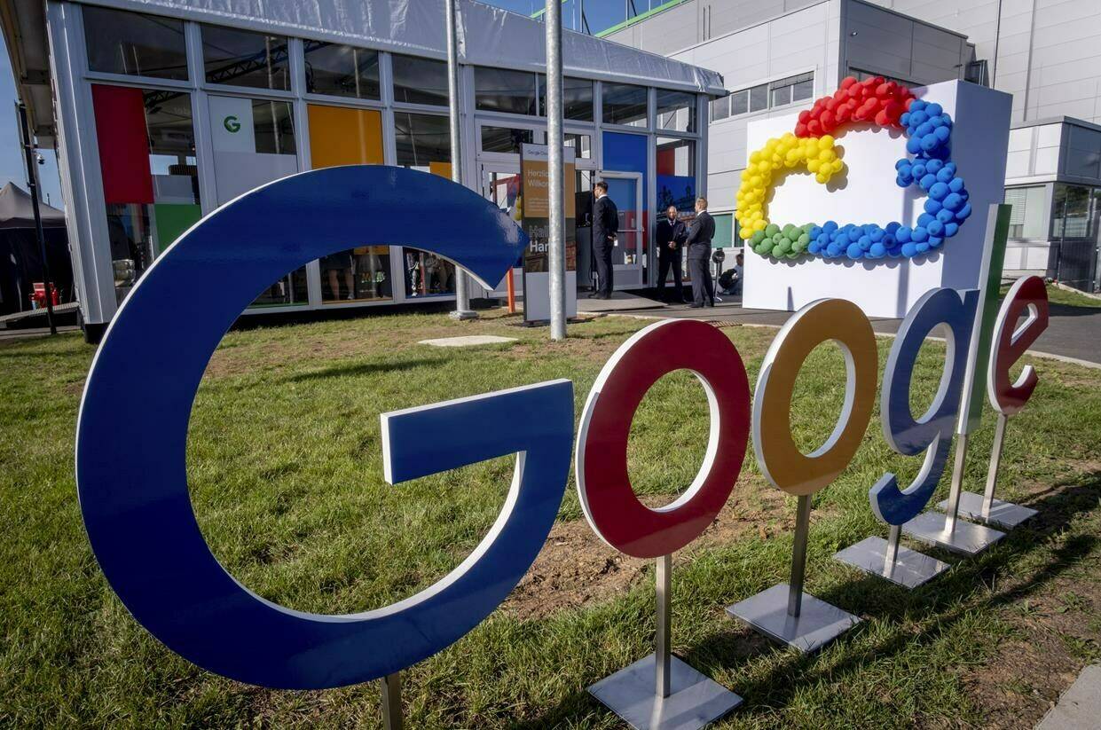 FILE - Google’s first datacenter in Germany is pictured during its inauguration in Hanau near Frankfurt, Germany, Oct. 6, 2023. (AP Photo/Michael Probst, File)