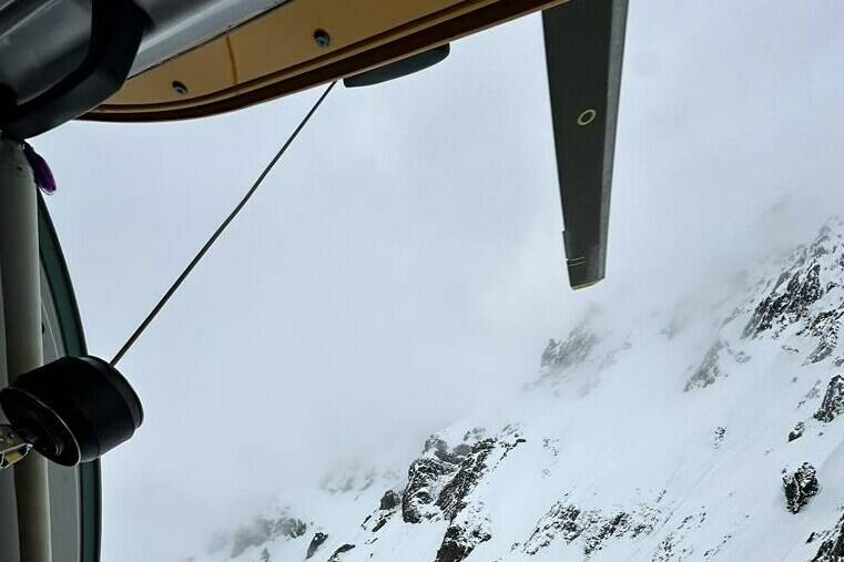The Atwell Peak area of Mount Garibaldi, near Squamish, B.C. is shown from a helicopter, in this handout image provided by North Shore Rescue, taken on Wednesday June 5, 2024. North Shore Rescue crews search for three mountaineers missing since May 31 in the Atwell Peak area of Mount Garibaldi, near Squamish, B.C. THE CANADIAN PRESS/HO-North Shore Rescue