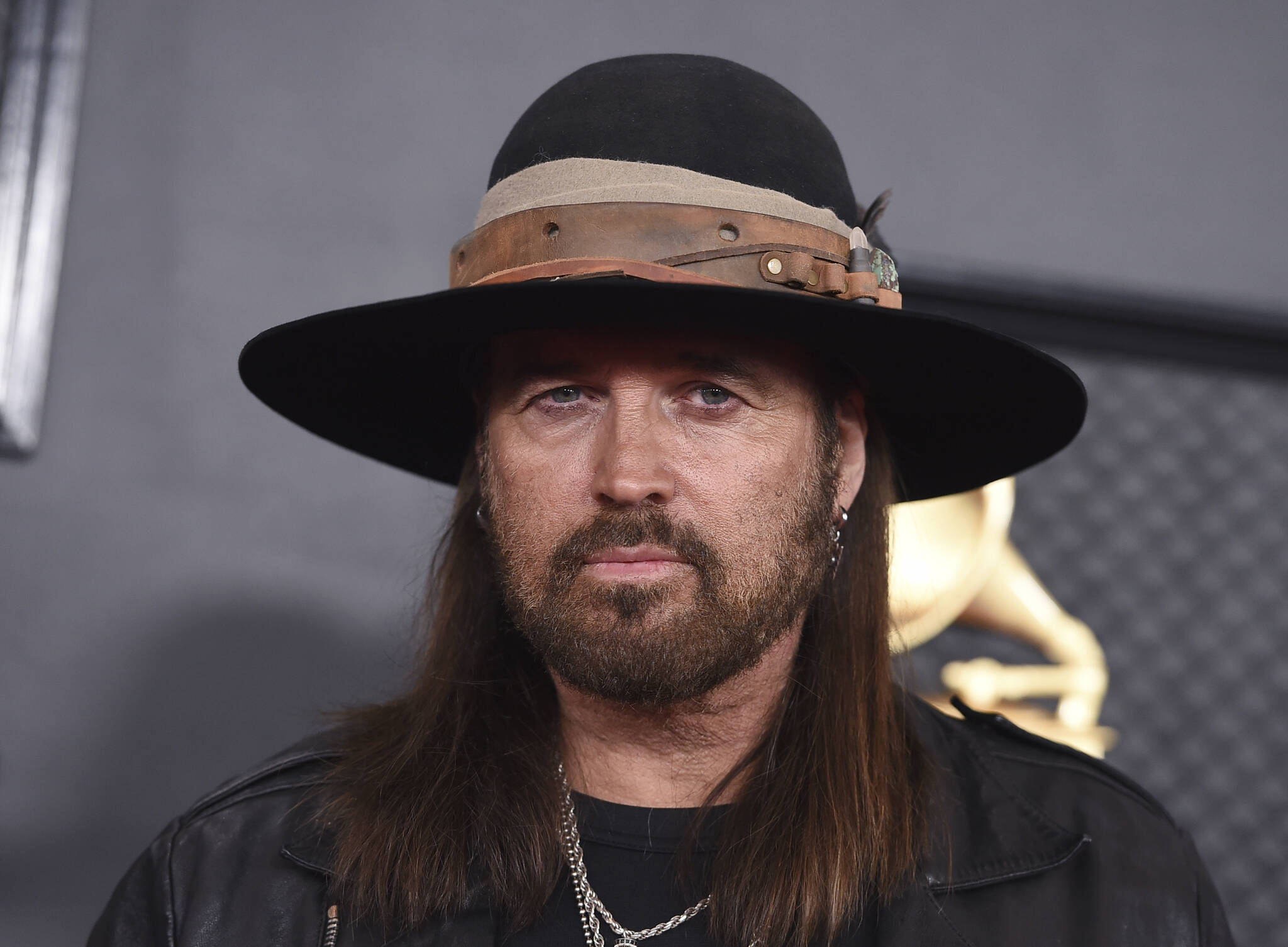 Billy Ray Cyrus arrives at the 62nd annual Grammy Awards in Los Angeles on Jan. 26, 2020. Cyrus filed for divorce from his wife, singer Firerose, whose real name is Johanna Rose Hodges, in a Tennessee court on May 22, 2024, after seven months of marriage. (Photo by Jordan Strauss/Invision/AP, File)