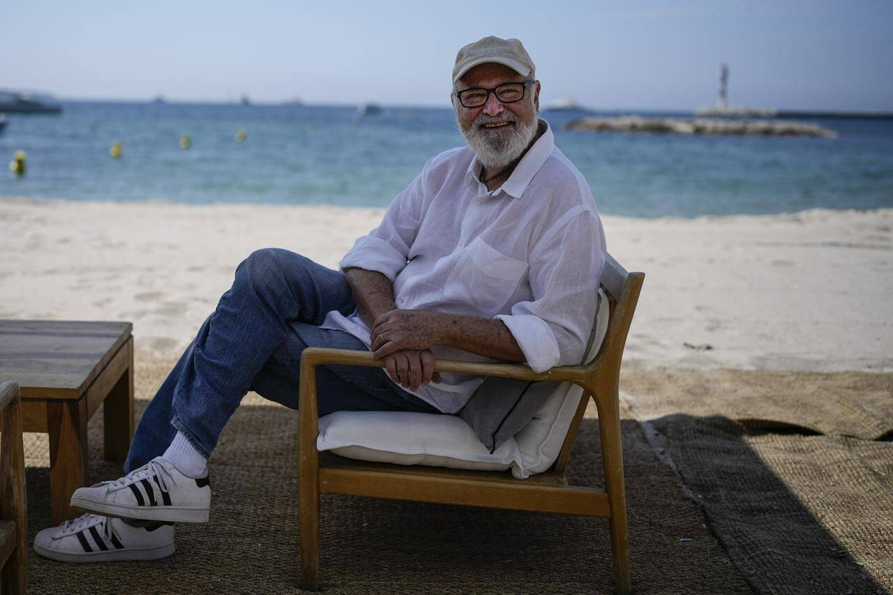 Rob Reiner poses for photographers at the photo call for the film ‘This is Spinal Tap’ at the 75th international film festival, Cannes, southern France, Wednesday, May 18, 2022. (AP Photo/Daniel Cole)