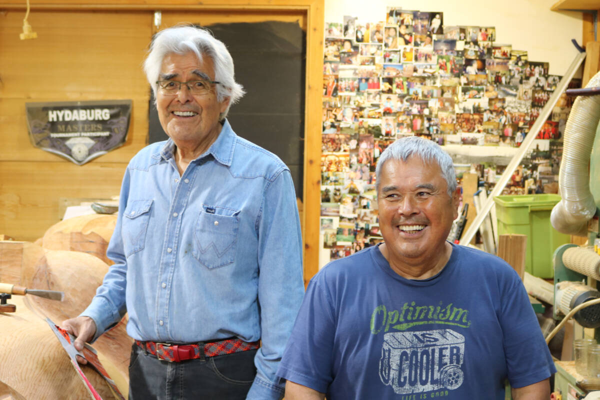 Robert and Reg Davidson were recognized by the Order of Canada on June 29, 2022. (Photo: Kaitlyn Bailey/Haida Gwaii Observer)