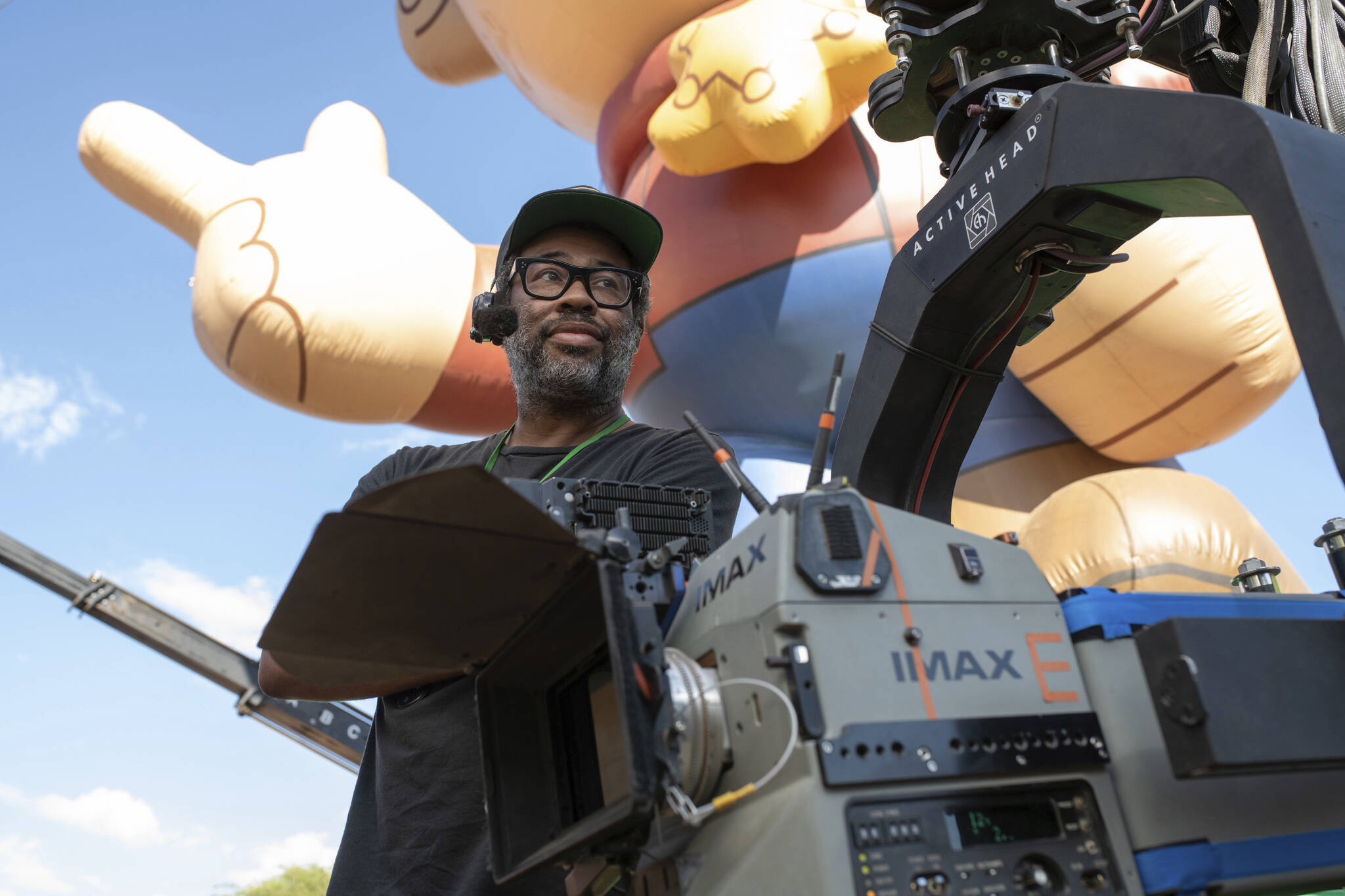 This image released by Universal Pictures shows writer/director Jordan Peele on the set of “Nope.” (Glen Wilson/Universal Pictures via AP)