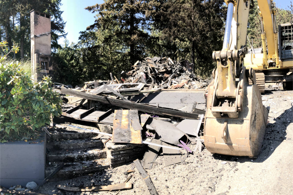 A Mill Bay family “lost everything” in a fire on Saturday afternoon. (Kevin Rothbauer/Citizen)