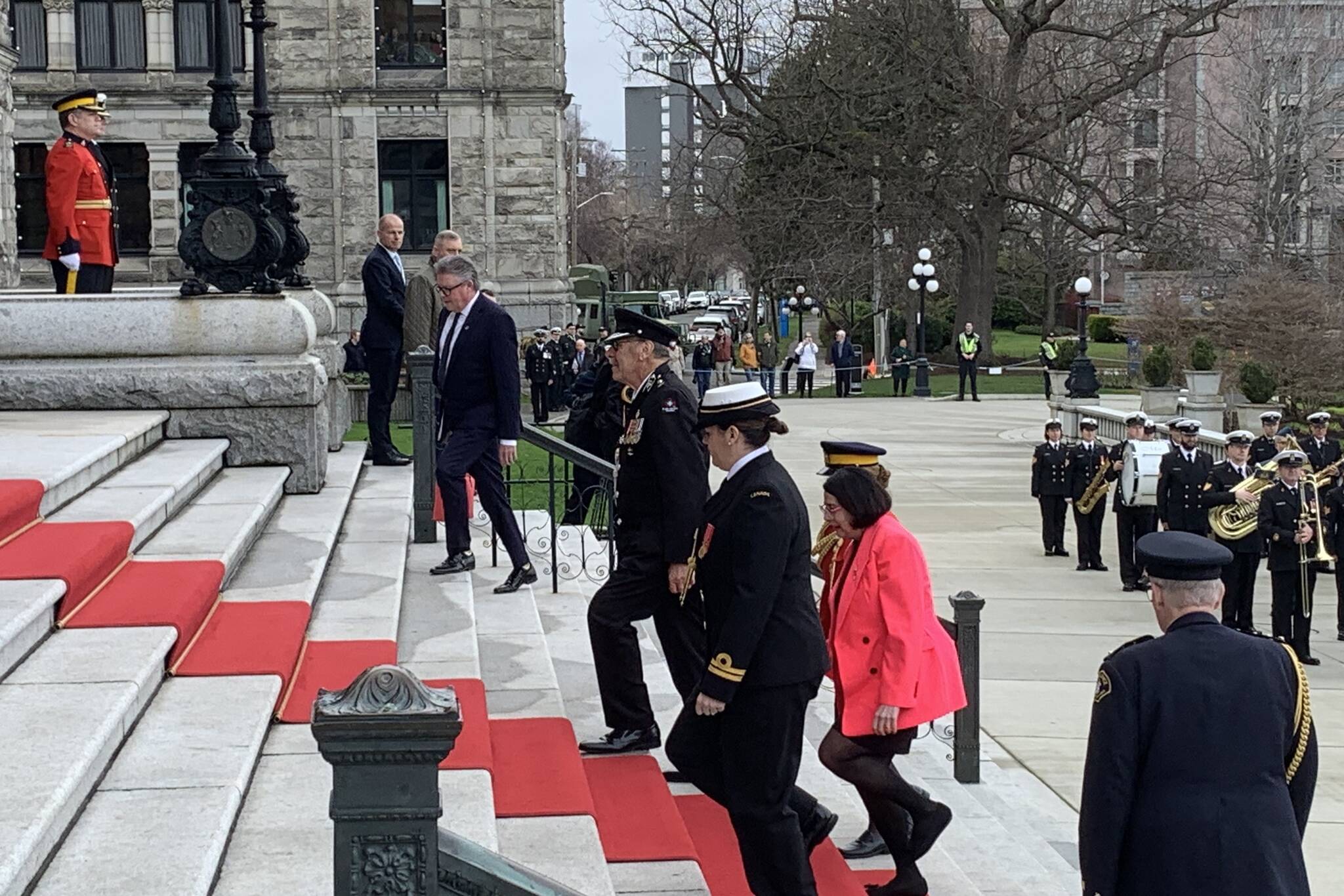 B.C.’s Lt. Governor Janet Austin at the B.C. Legislature ahead of the annual Throne Speech on Monday, Feb. 6, 2023. (Wolfgang Depner/Black Press Media)