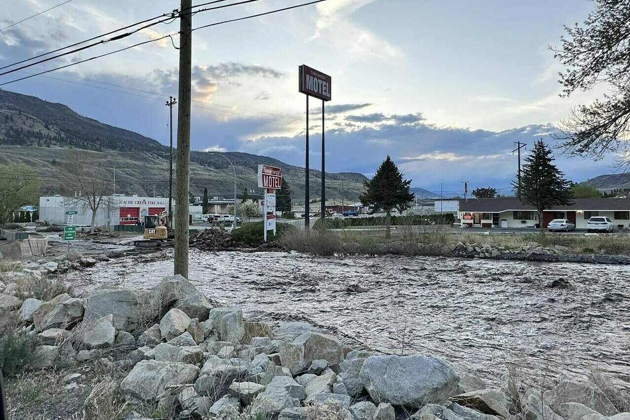 The village of Cache Creek, shown in a handout photo, about 80 kilometres east of Kamloops, is maintaining a state of local emergency due to the risk of flooding. THE CANADIAN PRESS/HO-Sheila Olson