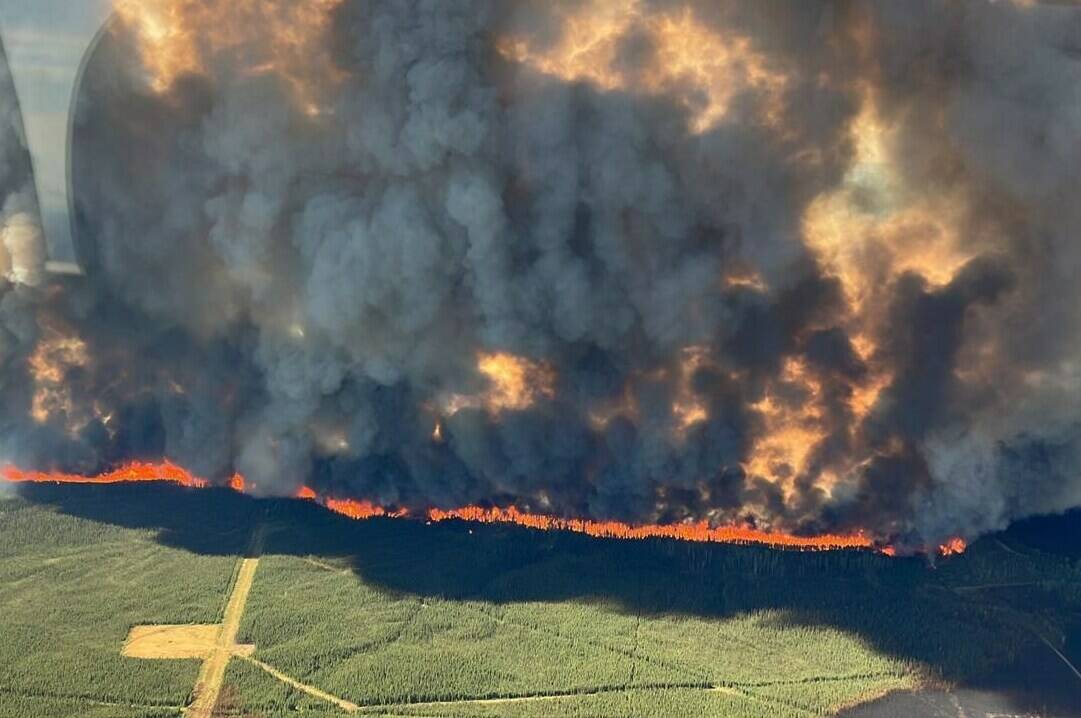 Aerial view of the Donnie Creek Wildfire is shown in this handout image provided by the BC Wildfire Service. The Donnie Creek fire is one of 83 fires burning in British Columbia, and one of 413 active blazes across the country. THE CANADIAN PRESS/HO-BC Wildfire Service