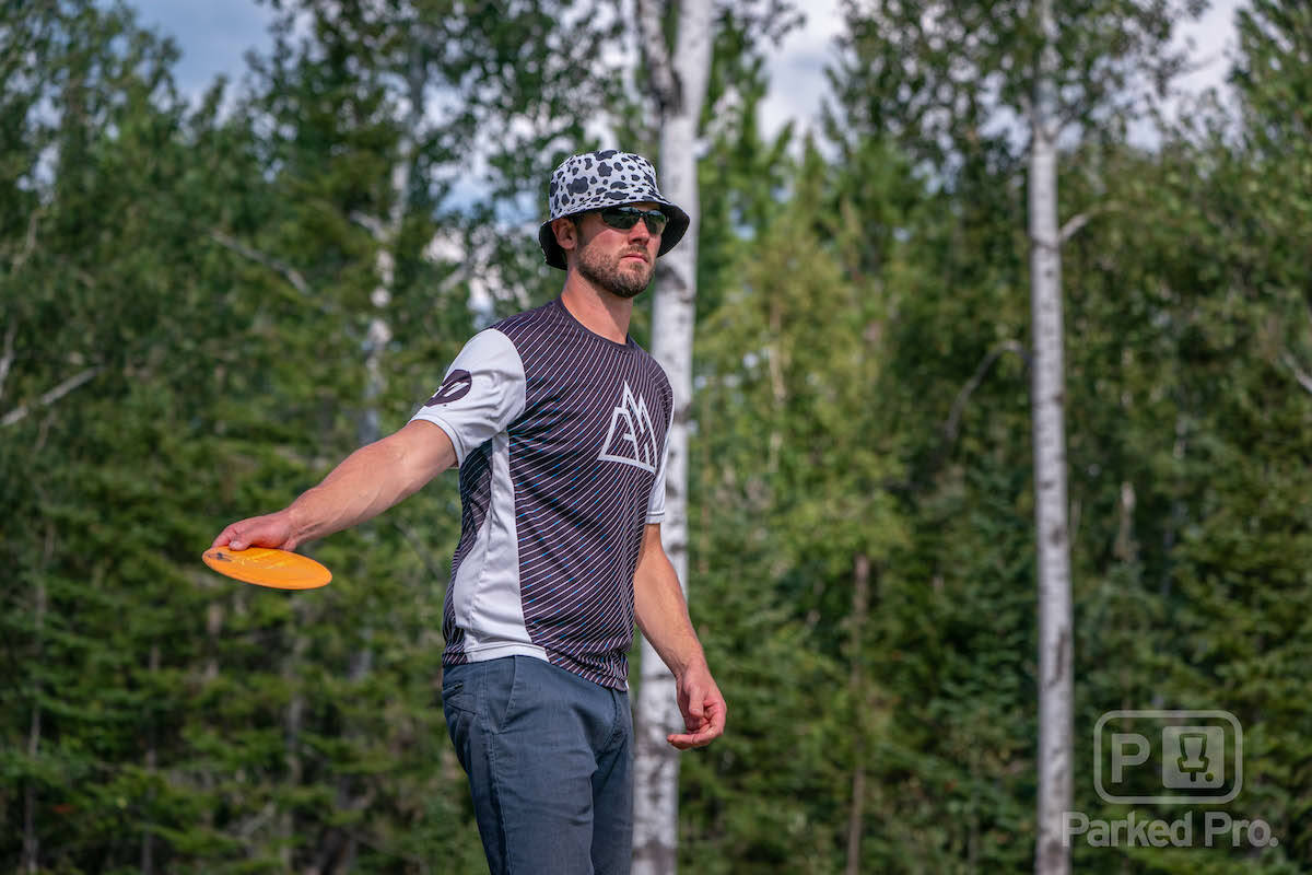 Cranbrook-based pro disc golfer Casey Hanemayer is Canadian National Champion. Photo courtesy of Andre Lodder - Parked Pro.