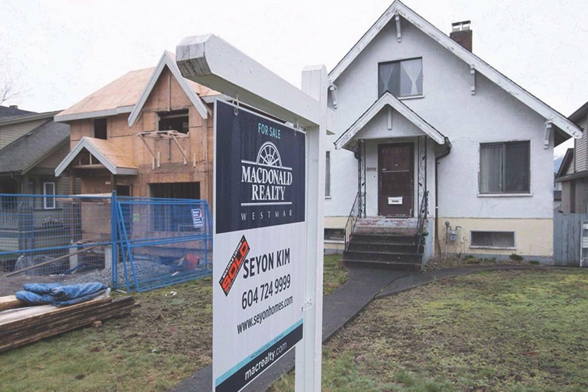 A new study from Statistics Canada finds just over 14 per cent of adult children born in the 1990s owned homes in B.C. in 2021, the lowest rate in Canada. But the figures go up with income and most importantly with the question of how many properties their parents own. (Black Press Media file photo)